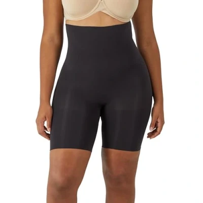 Image of Maidenform Women&#039;s Slim Waisters Hi Waist Thing Thigh Slimmer, Black, Size 16 (Manufacturer Size: X Large)