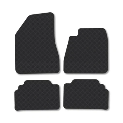 Image of Rubber Car Mats Compatible with Lexus Rx300 (2003 2009) Tailored Fit Floor Set Accessory Black Custom 4 Pieces Clips Anti Slip Backing, Heavy Duty &amp; Waterproof