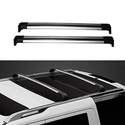 Image of 2Pcs Roof Rack Crossbar for Land Rover Discovery 3 4 LR3 LR4 2003 2016, Aluminum Cross Bar Lockable Car Top Luggage Carrier Rails Adjustable Mount Load Bearing Capacity