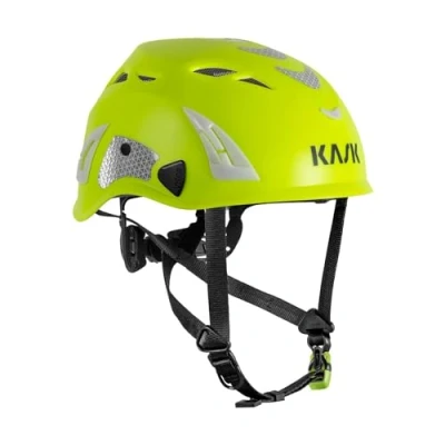 Image of KASK SUPERPLASMA PL HI VIZ WHE00109 221 EN 12492 Work Helmet Yellow Fluo