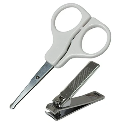 Image of Sure Baby Childrens Kids Mini Manicure Pedicure Safety Scissors &amp; Nail Clippers Set Single Pack
