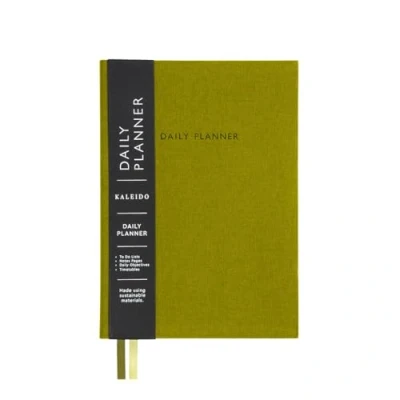 Image of Olive Green Fabric Daily Planner, A5