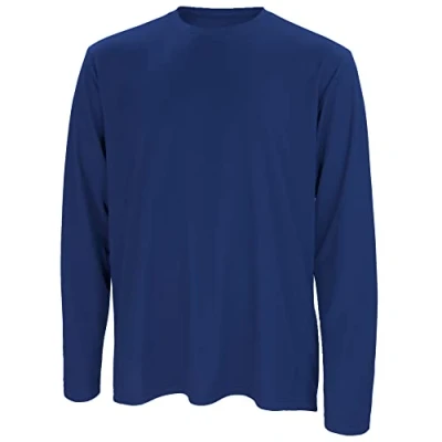 Image of Spiro Mens Sports Quick Dry Long Sleeve Performance T Shirt (S) (Navy)
