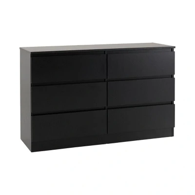 Image of Seconique Malvern 6 Drawer Chest in Black