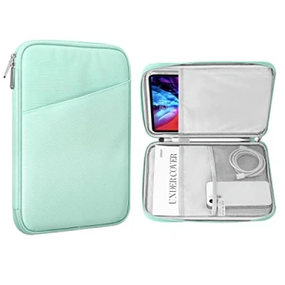 Image of MoKo 9 11 inch Tablet Sleeve Case,Fits New iPad Air/Pro 2024, Air 5/4th 10.9, 10th Gen 9/8/7th 10.2,Galaxy Tab S8/S9 11,Protective Bag Carrying Case with Pocket,Mint Green
