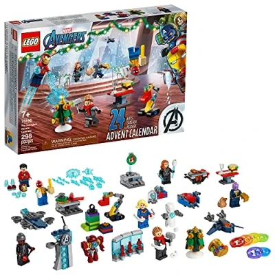 Image of LEGO Marvel The Avengers Advent Calendar 76196 Building Kit, an Awesome Gift for Fans of Super Hero Toys; New 2021 (298 Pieces)