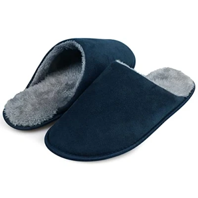Image of riemot Unisex Weiche Plüsch Hausschuhe Warme Pantoffeln Mule, Style 7, 9.5 UK