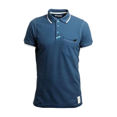 Image of Crosshatch Men&#039;s Polo Shirt Hortons Blue Small