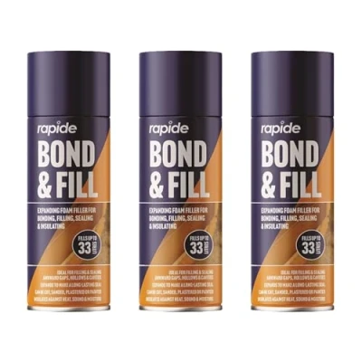 Image of PNJB Foam Filler Spray, Filling Expanding Foam, Wall Panelling, Filling, Bonding, Sealing, Insulating 500ml (3 Pcs)