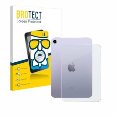 Image of brotect Anti Glare Glass Screen Protector Matte compatible with Apple iPad Mini 7 WiFi Cellular 2024 (Back) Scratch 9H Protection Film