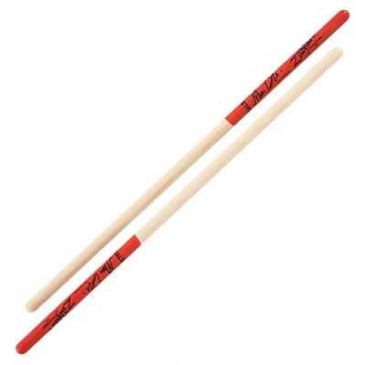 Image of Zildjian Artist Series Hickory &#039;Salsa&#039; Timbale Sticks Marc Quinones Red DIP