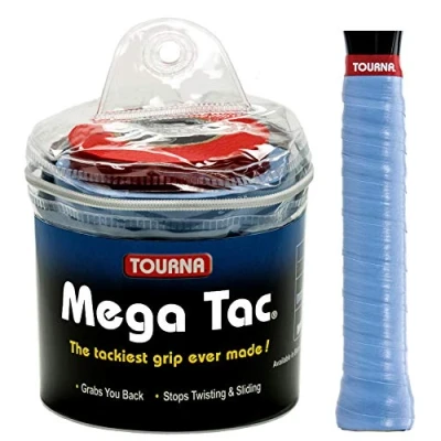 Image of Tourna Mega Tac Extra Tacky Overgrip, Blue (30 Pack) (MT 30 XLB)