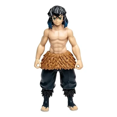 Image of McFarlane Toys Demon Slayer Inosuke Hashibira 5 Inch Action Figure Fun Pint Sized Collectible with Articulation, 2 Swords, and Season 1 Look