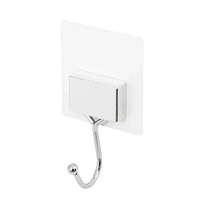 Image of Compactor Bestlock Magic Removable Single Hook, Silver, CHROME PLATED IRON PAD: SEBS + PET PC