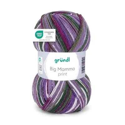 Image of Gründl Yarn, Purple/Green Mix