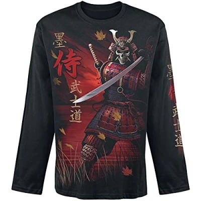 Image of Spiral Samurai Longsleeve T Shirt Black L