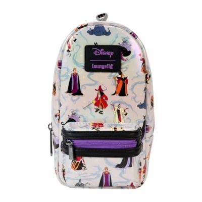 Image of Loungefly Disney Villains Iridescent Mini Backpack Pencil Case