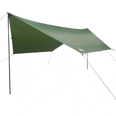 Image of vidaXL Camping Tarp Green 430x380x210 cm Waterproof