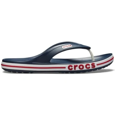 Image of Crocs Unisex Bayaband Flip Flop, Navy/Pepper, 3 UK
