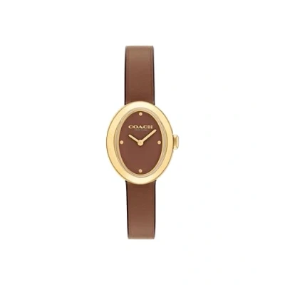 Image of Coach Women Analog Quartz Watch with Leather Strap 14504426