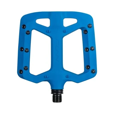 Image of Funn Taipan Glass Fiber Reinforced Thermoplastic Bike Pedals with 9/16 inch CrMo Axles and Shin Friendly Pins for MTB/BMX/Urban/Gravel Riding (Blue)