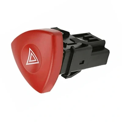 Image of Hazard Warning Switch Button For VAUXHALL Movano Mk1 Vivaro 091167298, 093180073, 093185375, 093856337, 093865956, 8200442724 AUTORCE