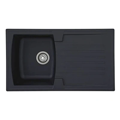 Image of respekta Alineo100 Kitchen Sink, Black, 86 cm