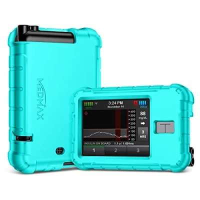 Image of MEDMAX Silicone Case for Tandem T:Slim X2 / Insulin Pumps, Shockproof Anti Slip Protective Cover Soft Gel Skin with Raised Bezel T:Slim/T:Slim (Mint Green)