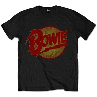 Image of David Bowie Childrens/Kids Diamond Dogs Vintage Logo T Shirt (11 12 Years) (Black)