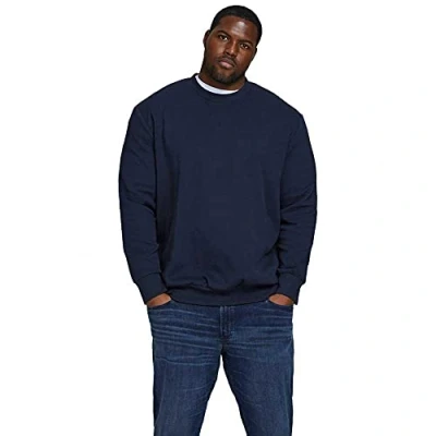 Image of Jack &amp; Jones Men&#039;s JJEBASIC Sweat Crew Neck Noos PS, Navy Blazer, XXXXXXXL