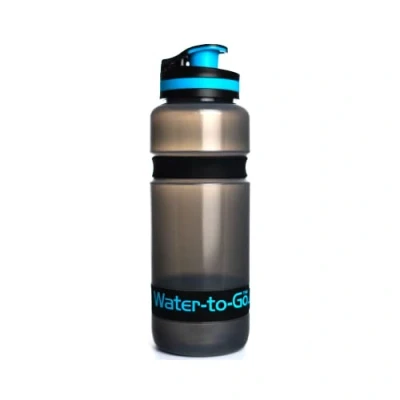 Image of water TO GO Active BPA free reusable purifier sports bottle with leakproof filter perfect for travel, camping, hiking, biking, cycling and survival in emergencies (60CL, BLUE)