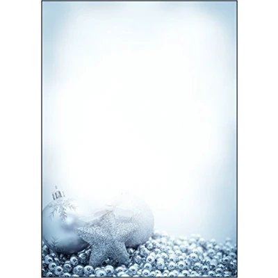 Image of SIGEL DP081 Christmas writing paper &quot;Blue Mystery&quot;, A4, 90 gsm, 100 sheets