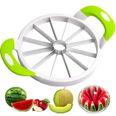 Image of YUEMING Watermelon Slicer, Melon Slicer Cutter Stainless Steel Fruits Cutting Slicing