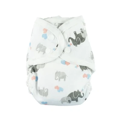 Image of MuslinZ Washable Nappy Wrap Elephant