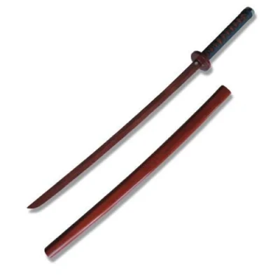Image of Wooden Roped Bokken With Scabbard Cherry Oak