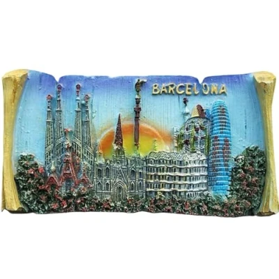 Image of Barcelona Spain 3D Fridge Magnet Travel Souvenir Gift Home &amp; Kitchen Decoration Magnetic Sticker,Barcelona Refrigerator Collection