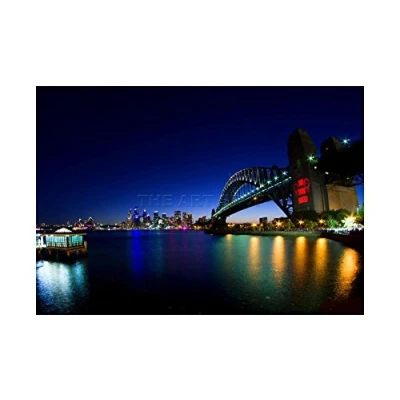 Image of Wee Blue Coo Harbour Bridge Sydney Australia Picture Wall Art Print