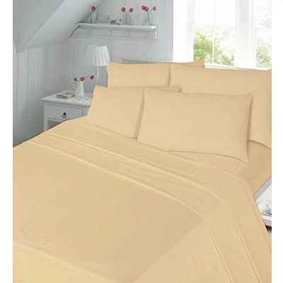 Image of Thermal Flannelette Pillow Cases Flannel Pillowcases Plain Dyed Bedding, Latte
