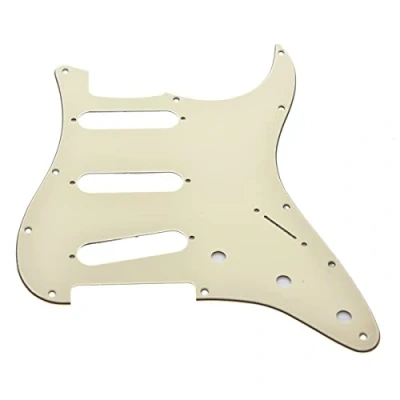 Image of Dopro Aged White 11 Hole Strat Style Guitar Pickguard Bridge Reversed for FD Jimi Hendrix Stratocaster
