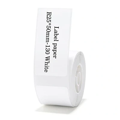 Image of NIIMBOT D101 Label Maker Tape, Thermal Paper Self Adhesive Stickers, 0.98&quot;x1.97&quot;(25x50mm) White for Business, 130 Labels Per Roll