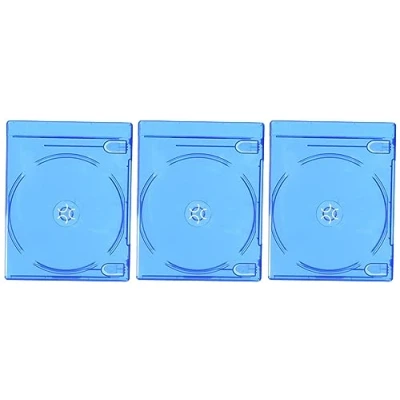 Image of Hama 51468 Blu Ray Disc Double Jewel Cases Blue (Pack of 3)