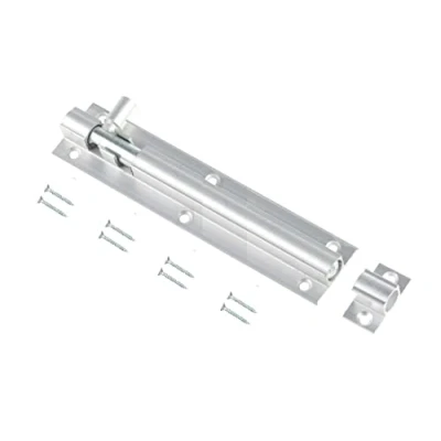 Image of TERF® Aluminium Door Bolt Barrel Slide Lock 150mm [6&#039;&#039;] Latch with Screws Ideal for Internal and External Doors Locks Bedroom Bathroom Toilet Shed Gate Cupboards Cabinets