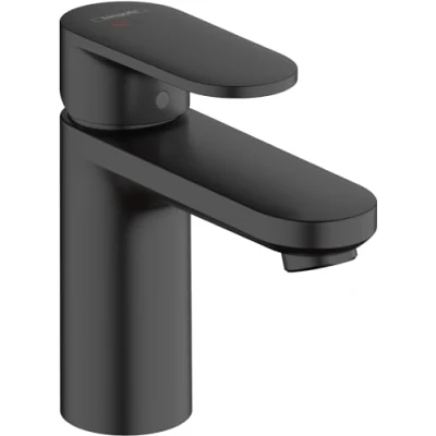 Image of hansgrohe Vernis Blend Basin Mixer Tap 100 Energy Saving with pop up waste set, matt black, 71585670