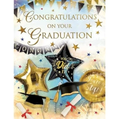 Image of Regal Publishing Congratulations on your Graduation Card 8 x 6 inches