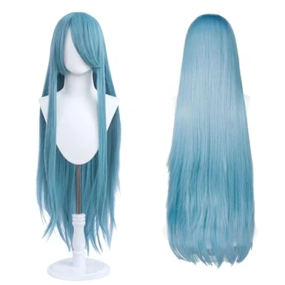 Image of 100cm / 40 Inch Long Wig, Universal Anime Costume Cosplay Perfect for Party, Daily Use, Festivals, and Halloween, Great TV, Film, Game Character (Teal)