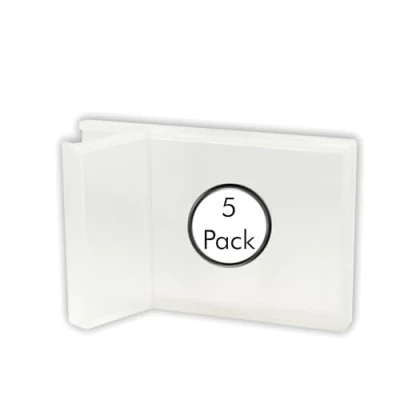 Image of Deflecto Pack of 5 Slimline Portable Business Card Holder Clear