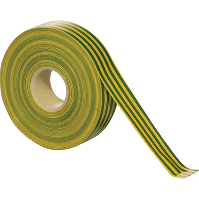Image of Avon Green &amp; Yellow PVC Insulation Tape 19mm x 33m