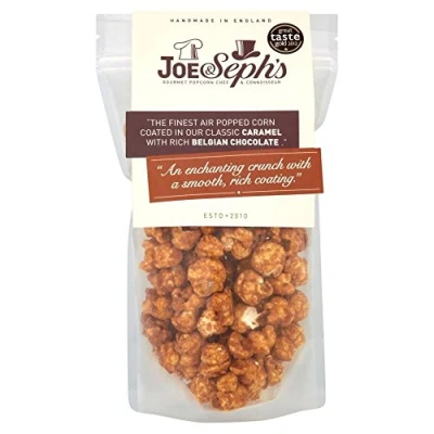 Image of Joe &amp; Seph&#039;s Caramel Belgian Chocolate Popcorn 90g