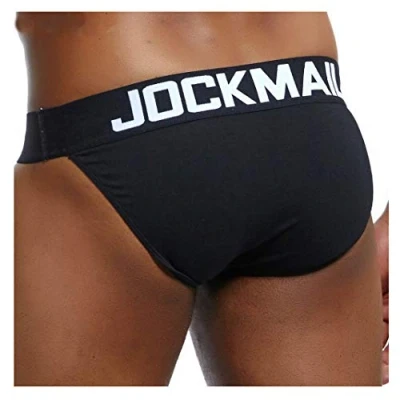 Image of Sexy Mens Briefs Bikini Cotton Basic Underwear Underpants (L, Black)