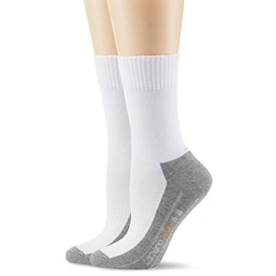 Image of Camano Men&#039;s 5942 Sports Socks, White (White 1), 2.5/5 (Pack of 2)